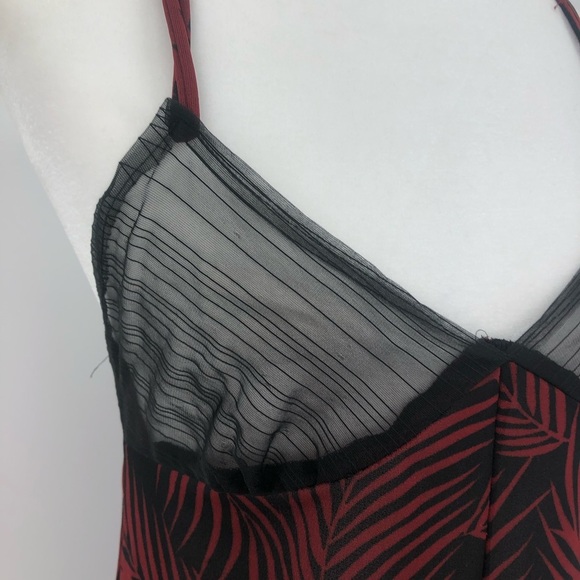 Vintage 70’s lingerie red black snap sheer teddy sexy small - Picture 3 of 7